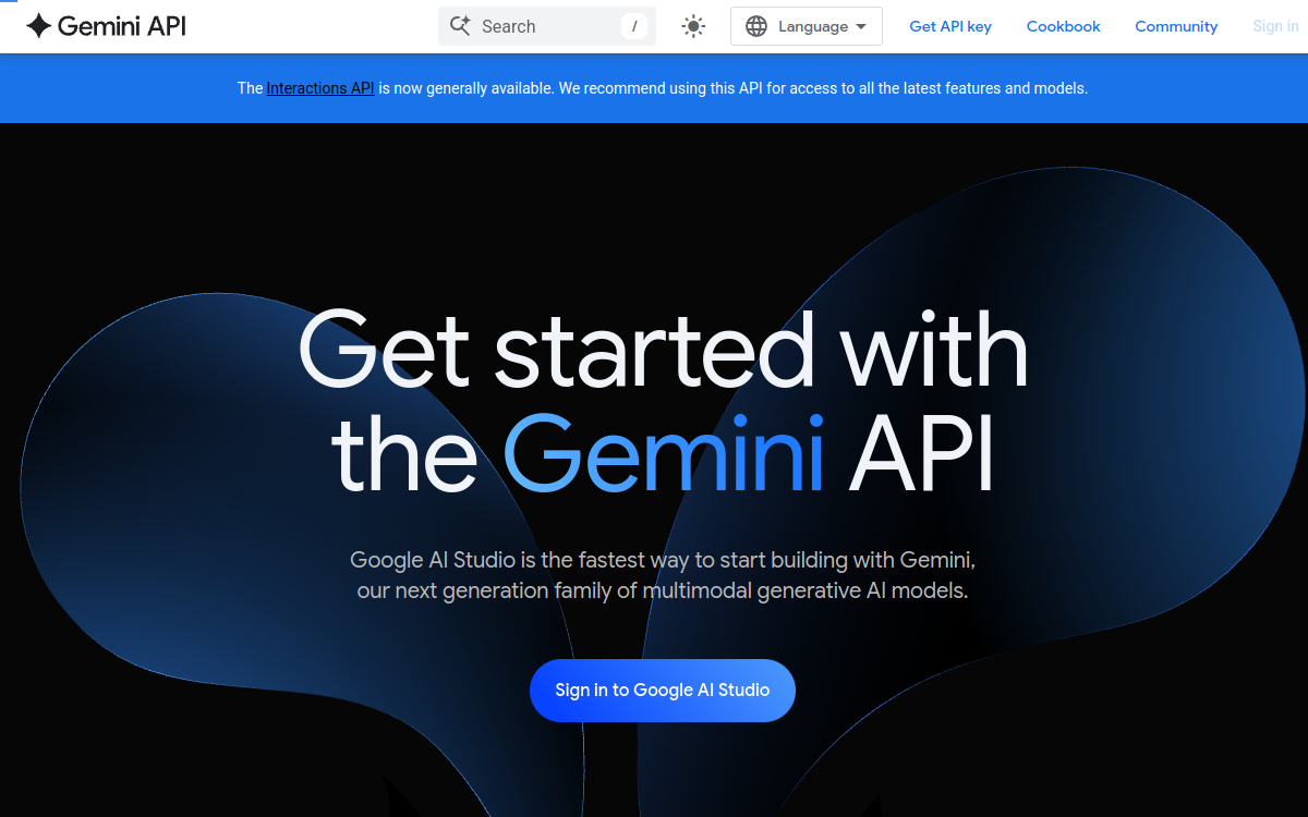 Screenshot von Google AI Studio