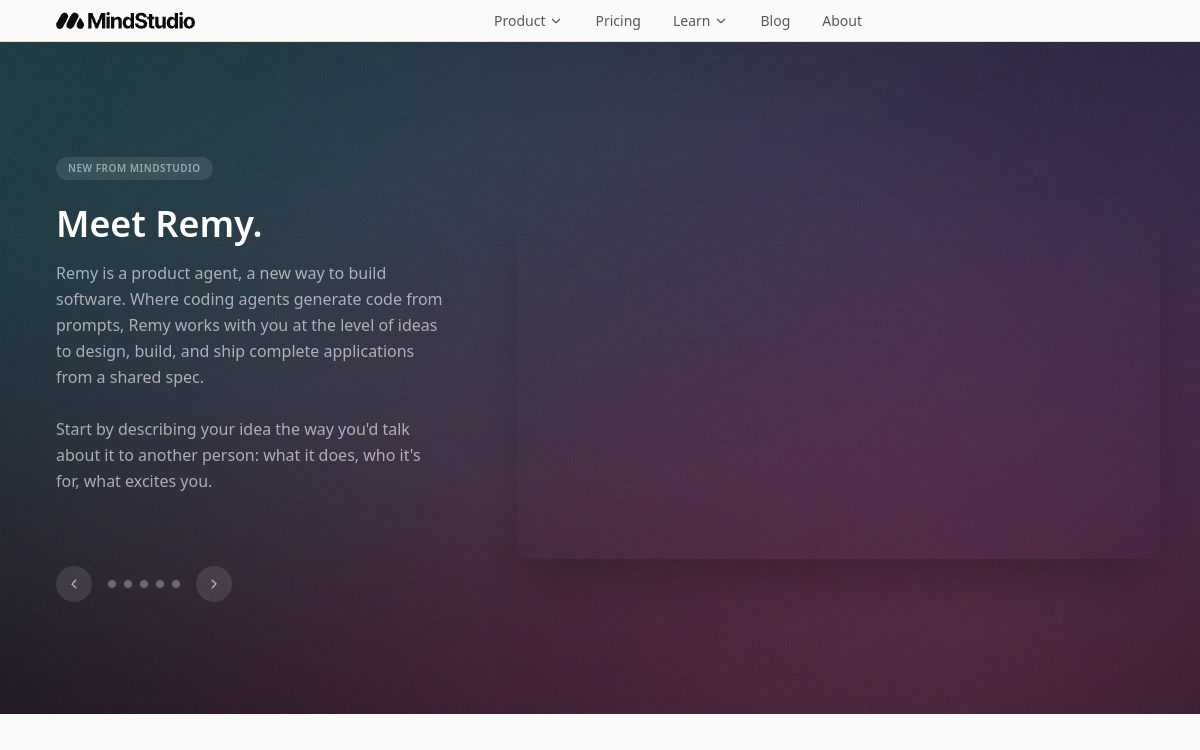 Screenshot von MindStudio