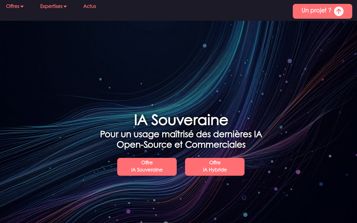 Screenshot von IA Souveraine