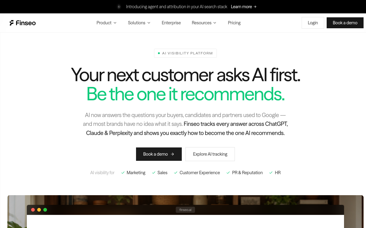 Screenshot von FinSEO.ai