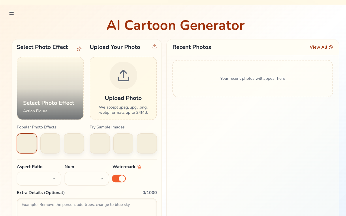Screenshot von Cartoonize AI