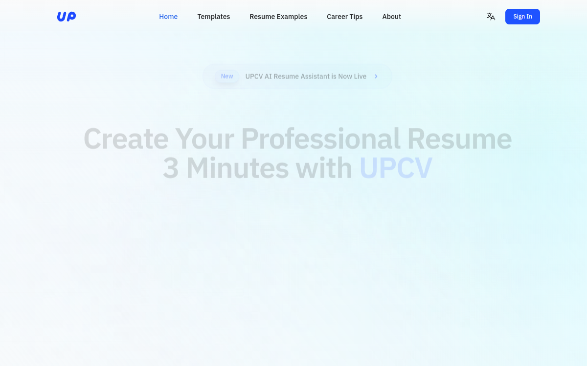 Screenshot von UPCV