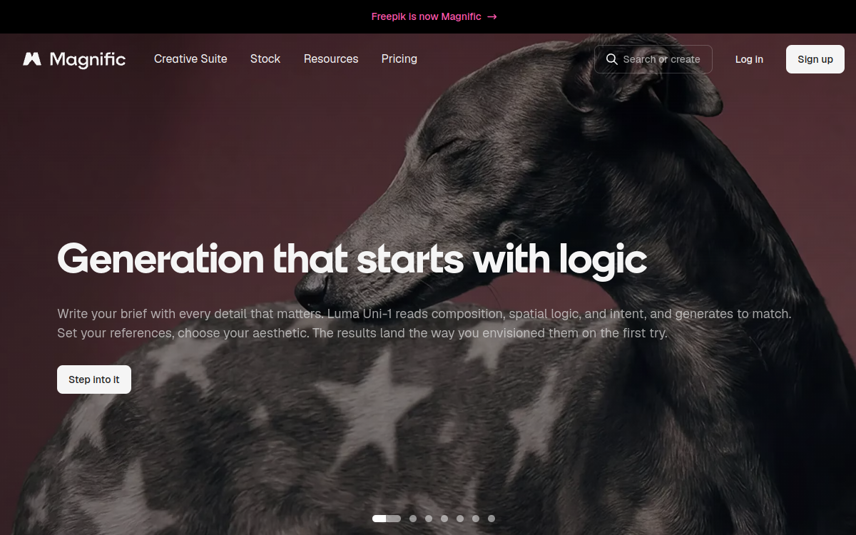 Screenshot von Freepik AI