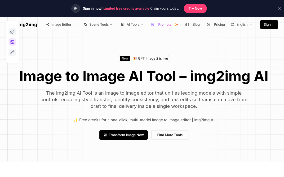 Screenshot von img2img AI