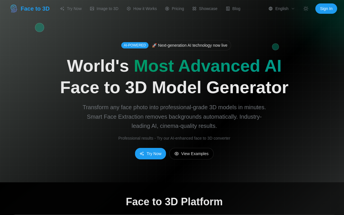 Screenshot von Face to 3D