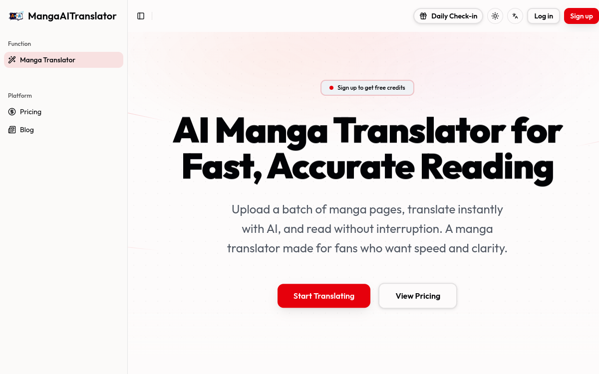 Screenshot von MangaAITranslator