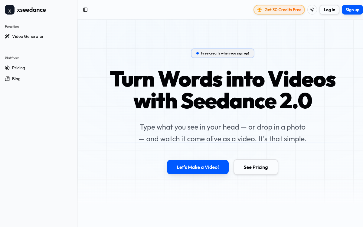 Screenshot von xseedance