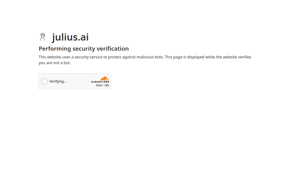 Screenshot von Julius AI