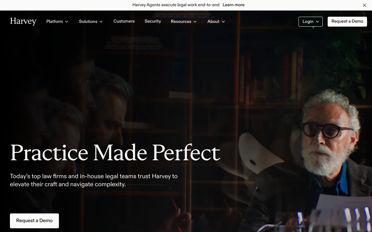 Screenshot von Harvey AI