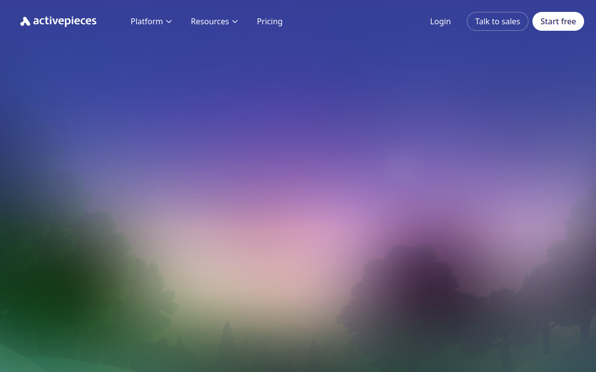 Screenshot von Activepieces