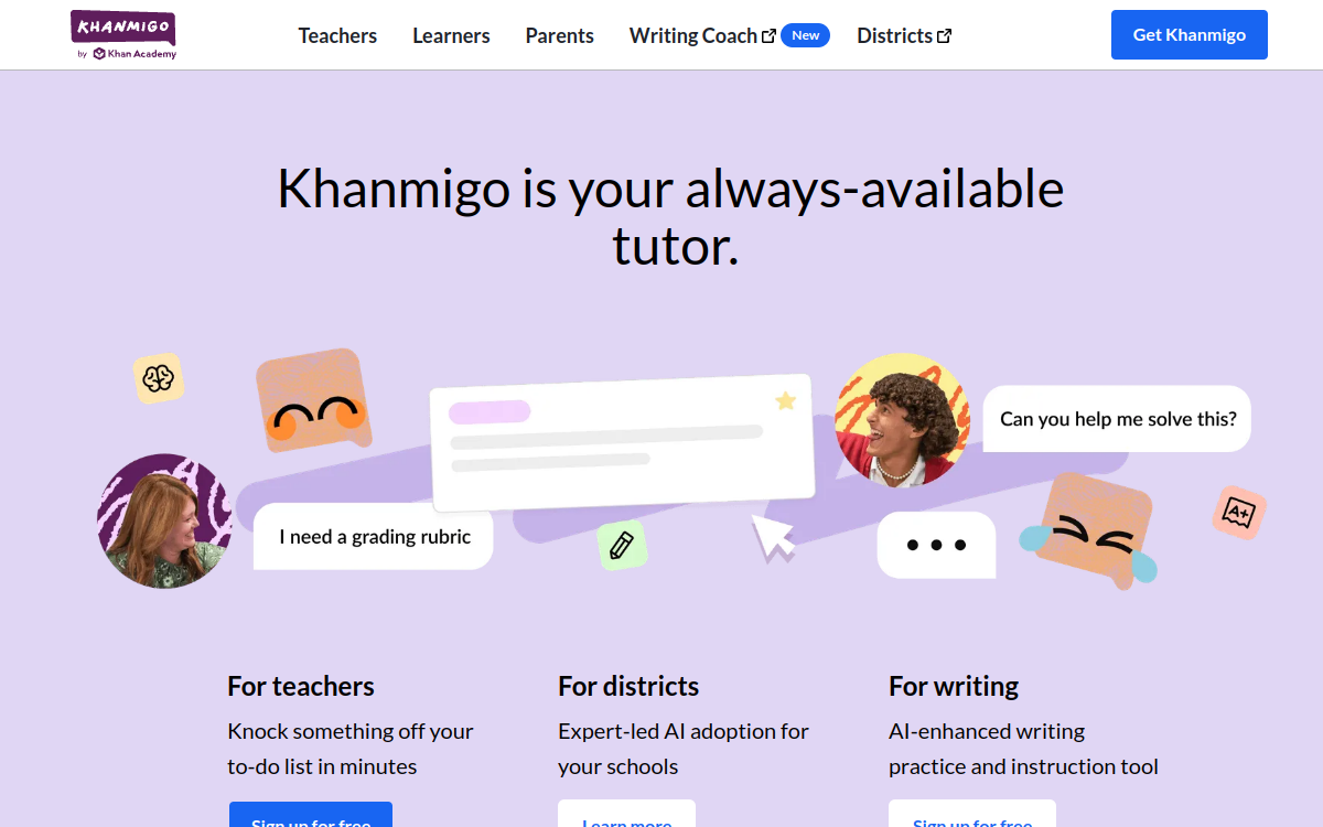 Screenshot von Khanmigo