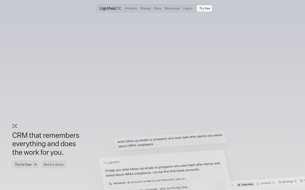 Screenshot von Lightfield