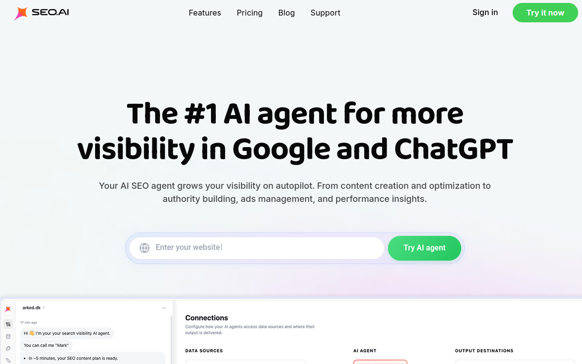 Screenshot von SEO.AI