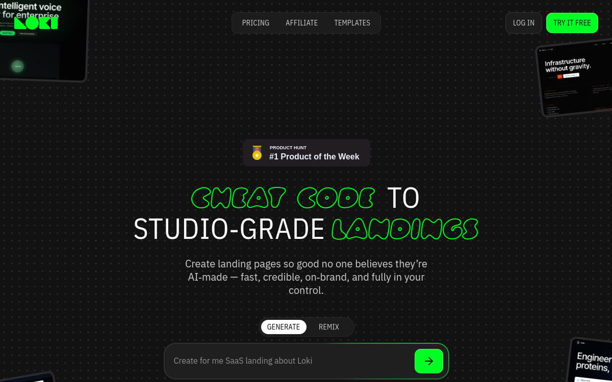 Screenshot von Loki.Build