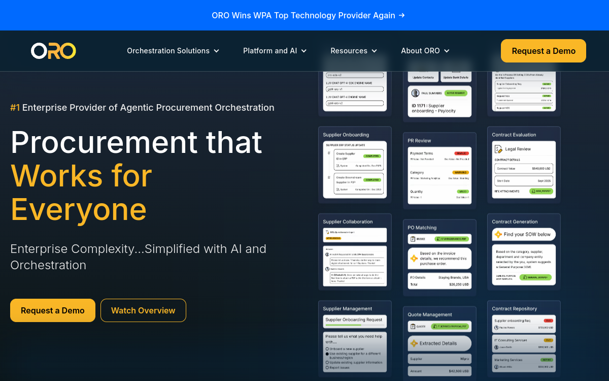 Screenshot von ORO Labs