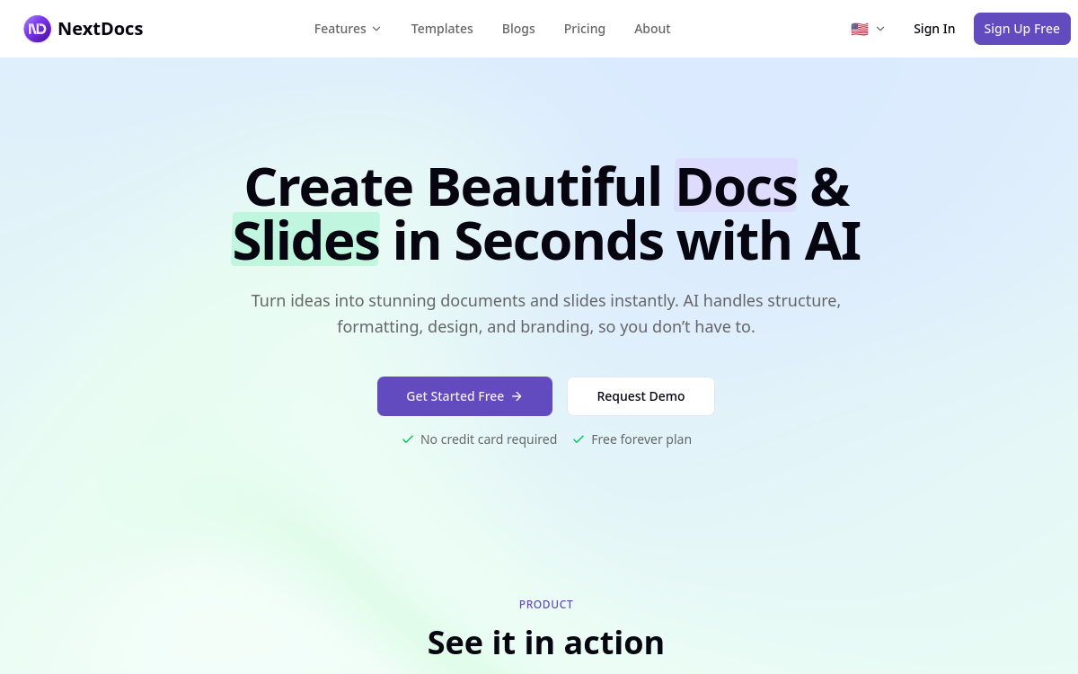 Screenshot von NextDocs