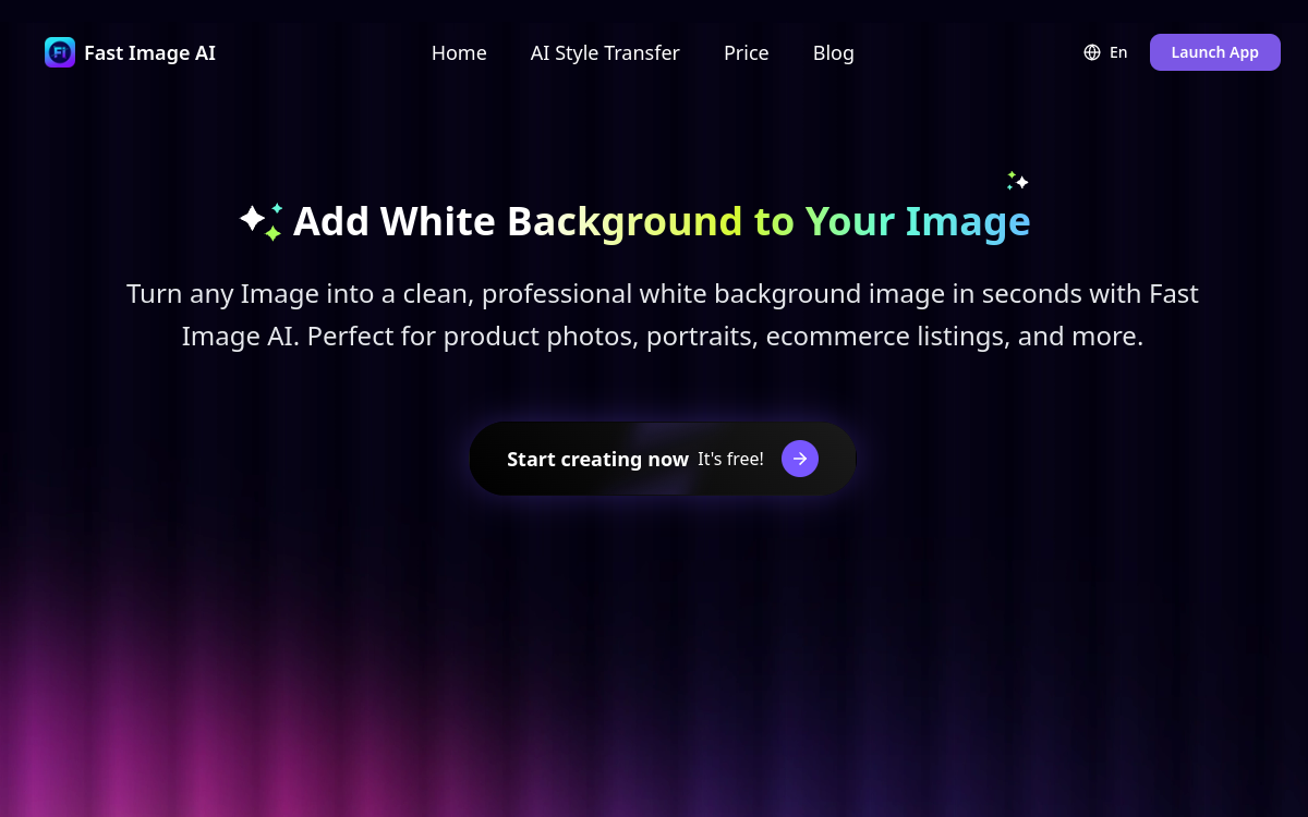 Screenshot von FastImage — White Background