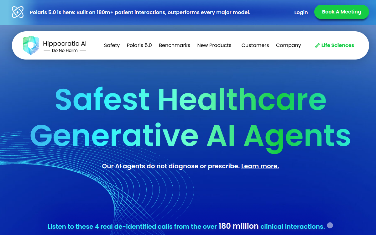 Screenshot von Hippocratic AI