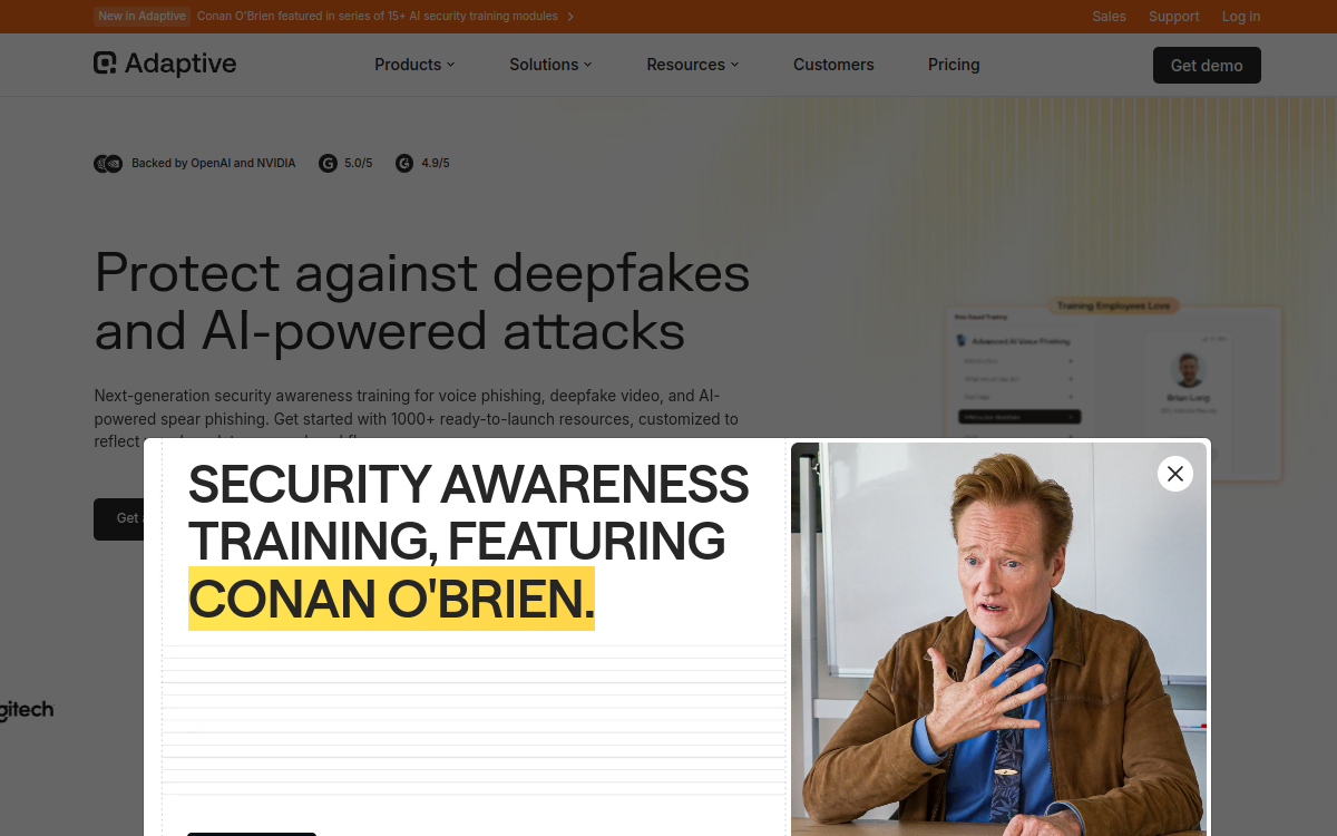 Screenshot von Adaptive Security