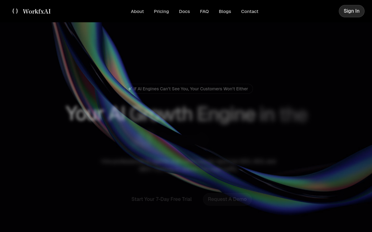 Screenshot von Workfx AI