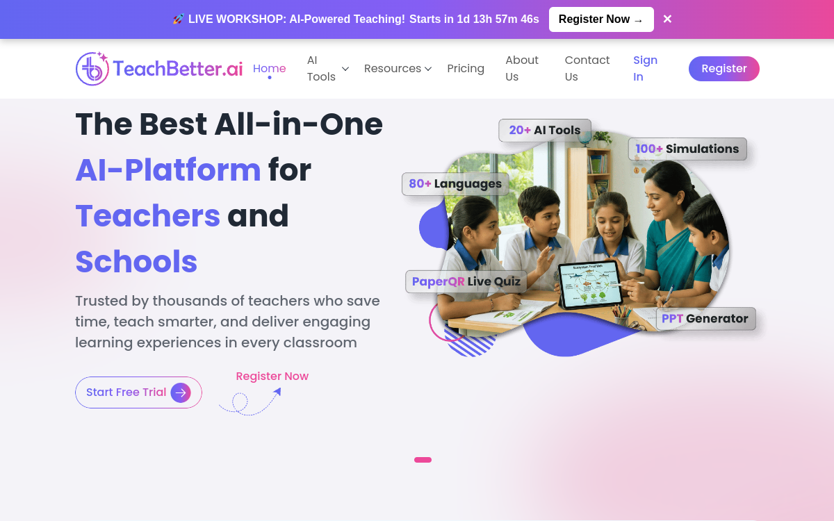 Screenshot von TeachBetter AI