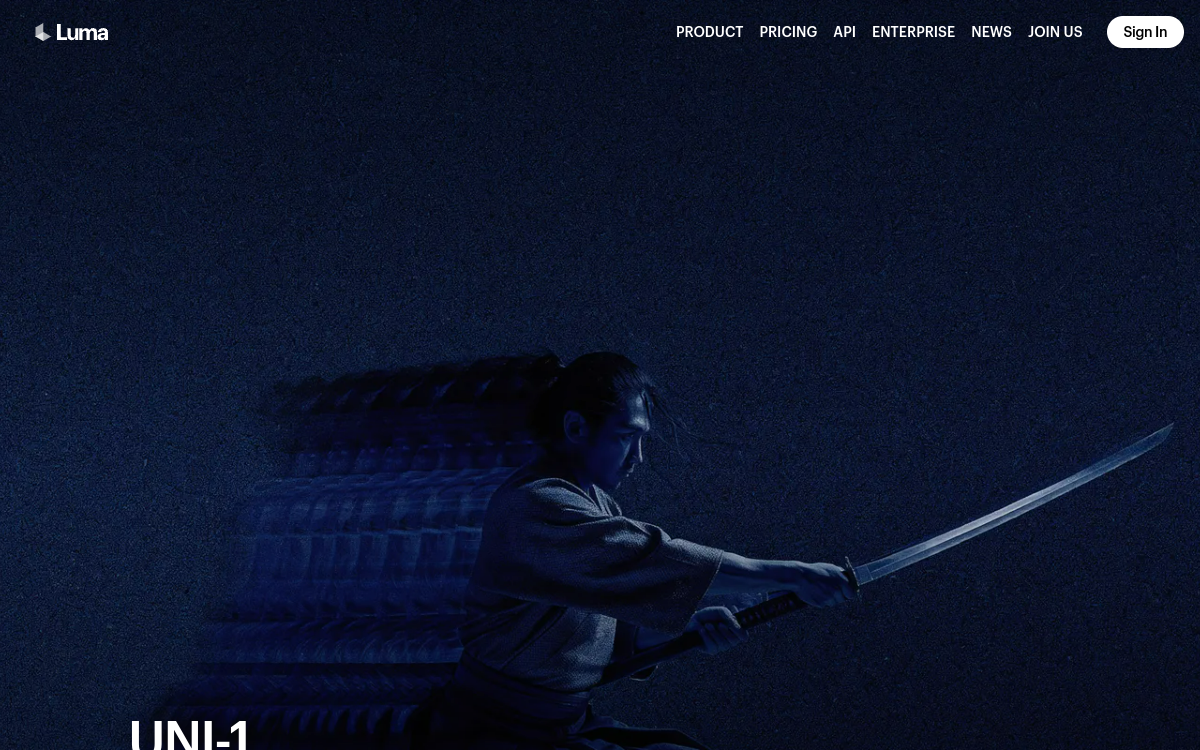 Screenshot von Luma Uni-1