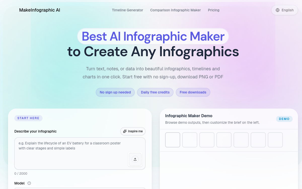 Screenshot von Make Infographic AI