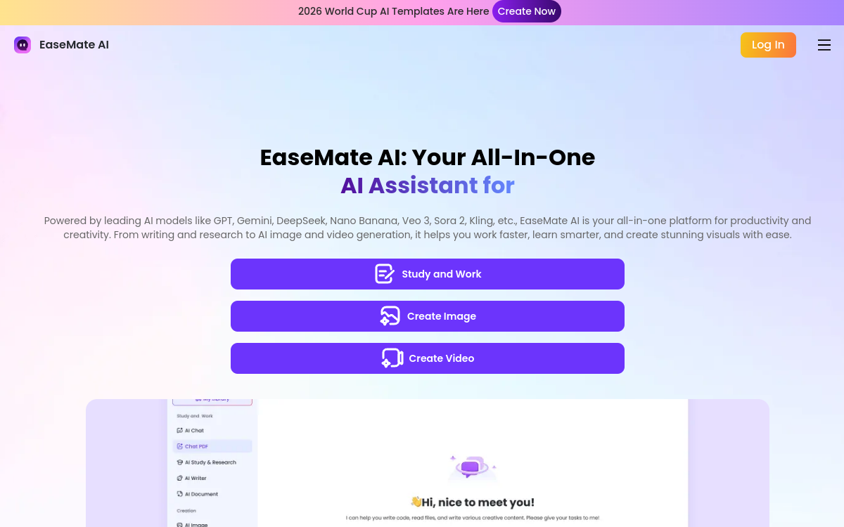 Screenshot von EaseMate AI