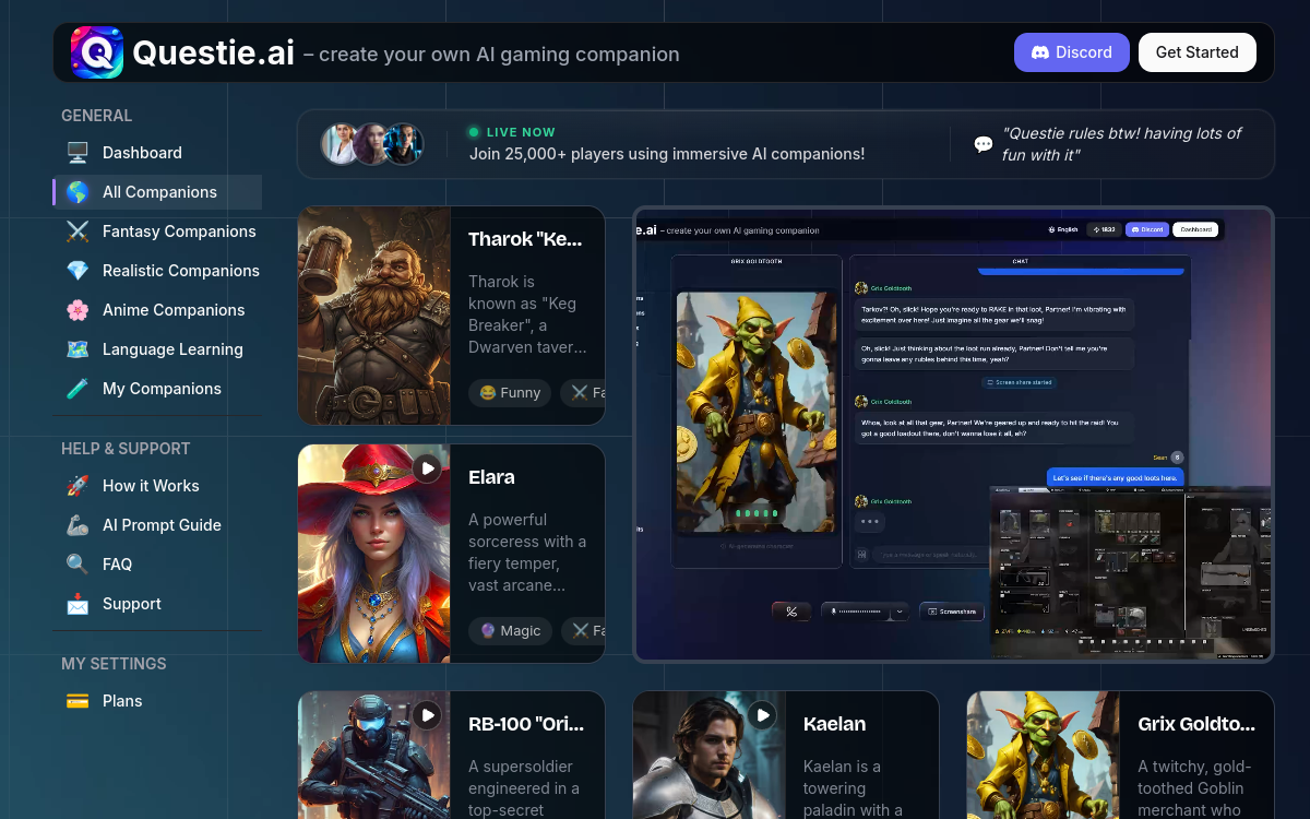 Screenshot von Questie AI