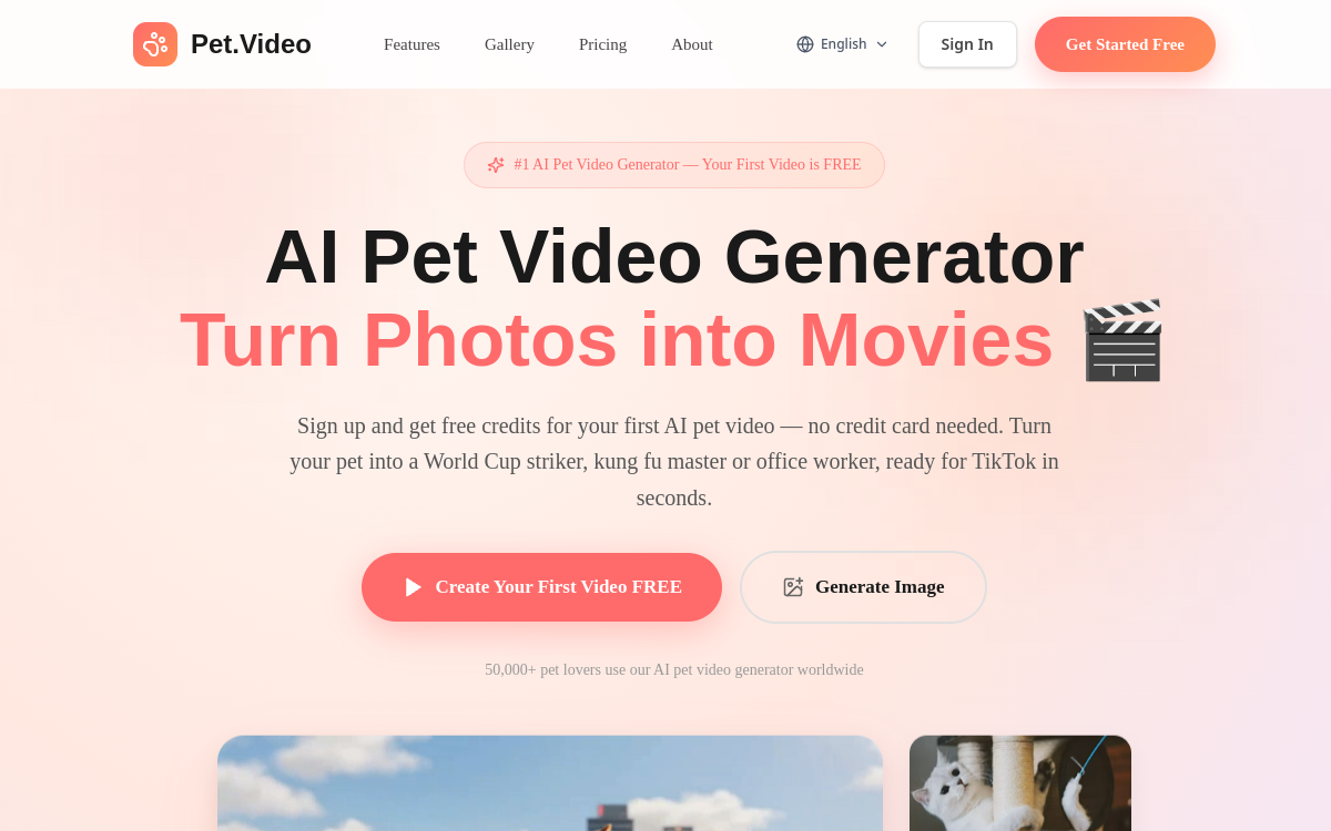 Screenshot von Pet Video