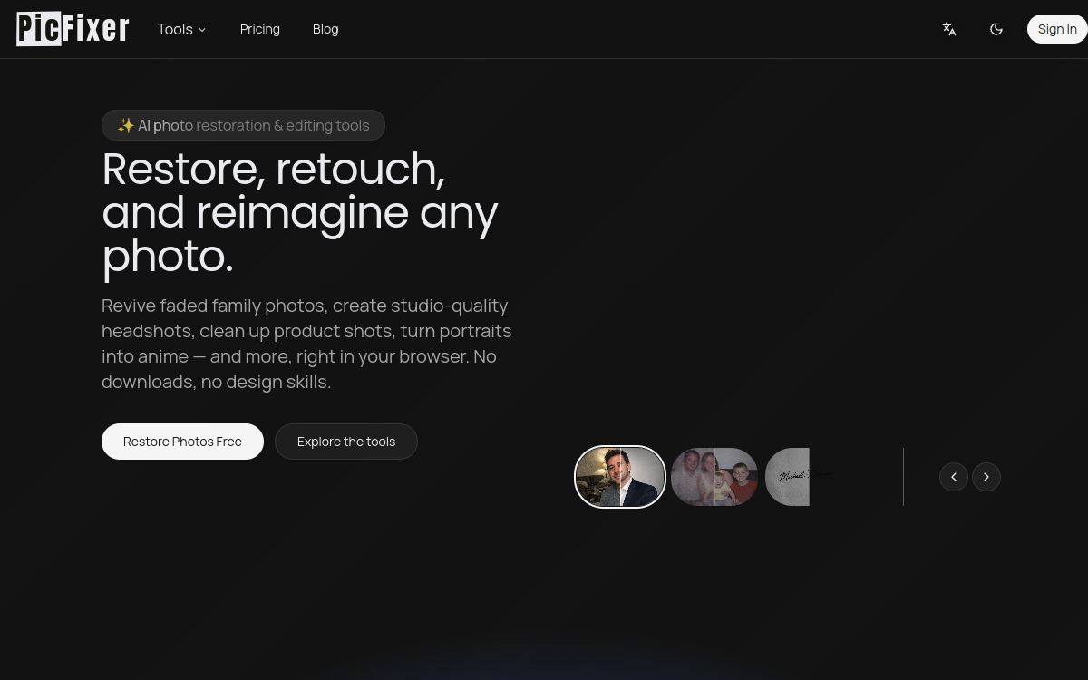 Screenshot von PicFixer