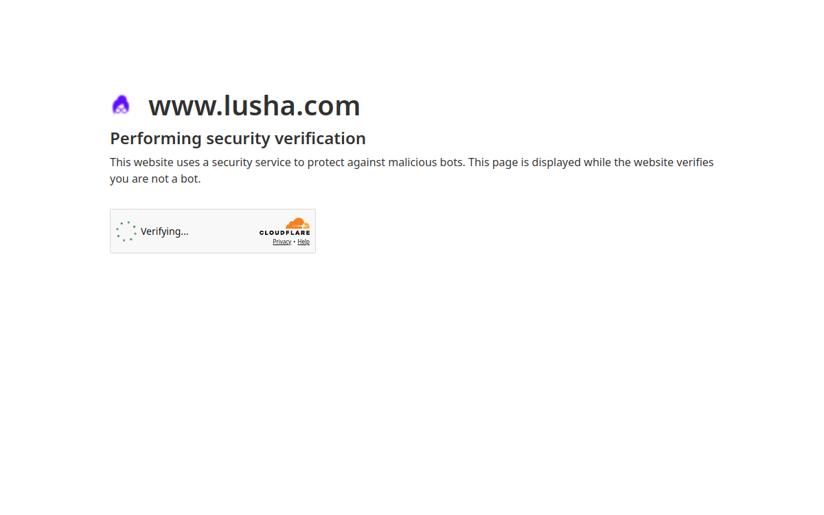 Screenshot von Lusha