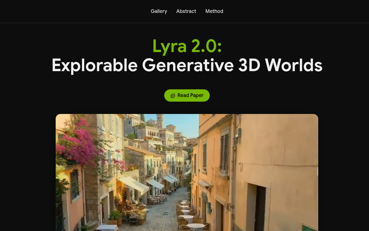 Screenshot von Lyra 2.0 (Nvidia)
