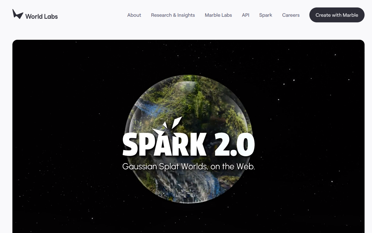 Screenshot von Spark 2.0 (World Labs)