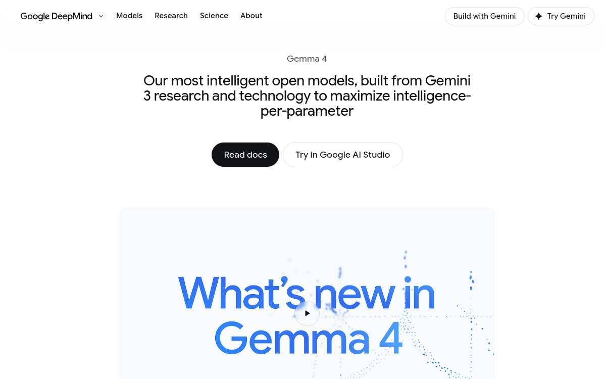 Screenshot von Gemma 4