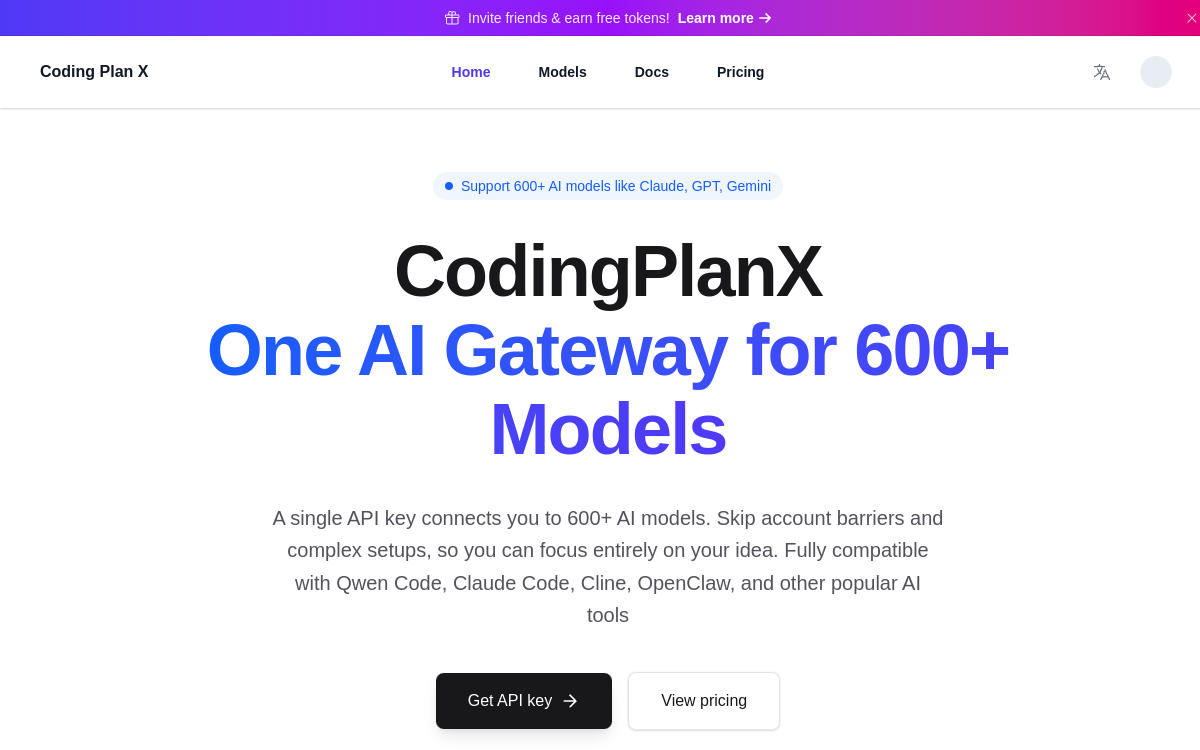 Screenshot von CodingPlanX AI
