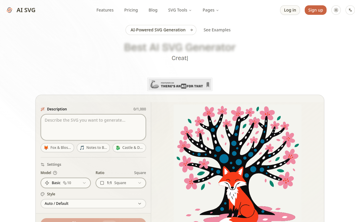 Screenshot von AI SVG