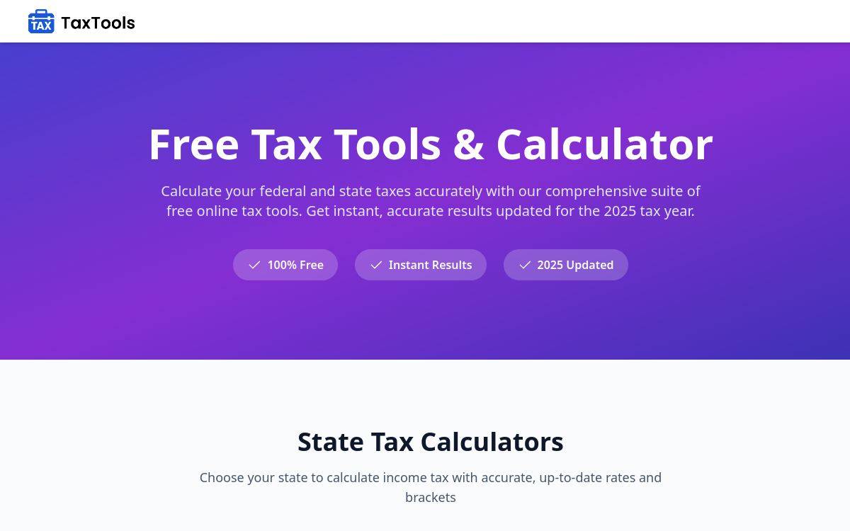 Screenshot von TaxTools AI