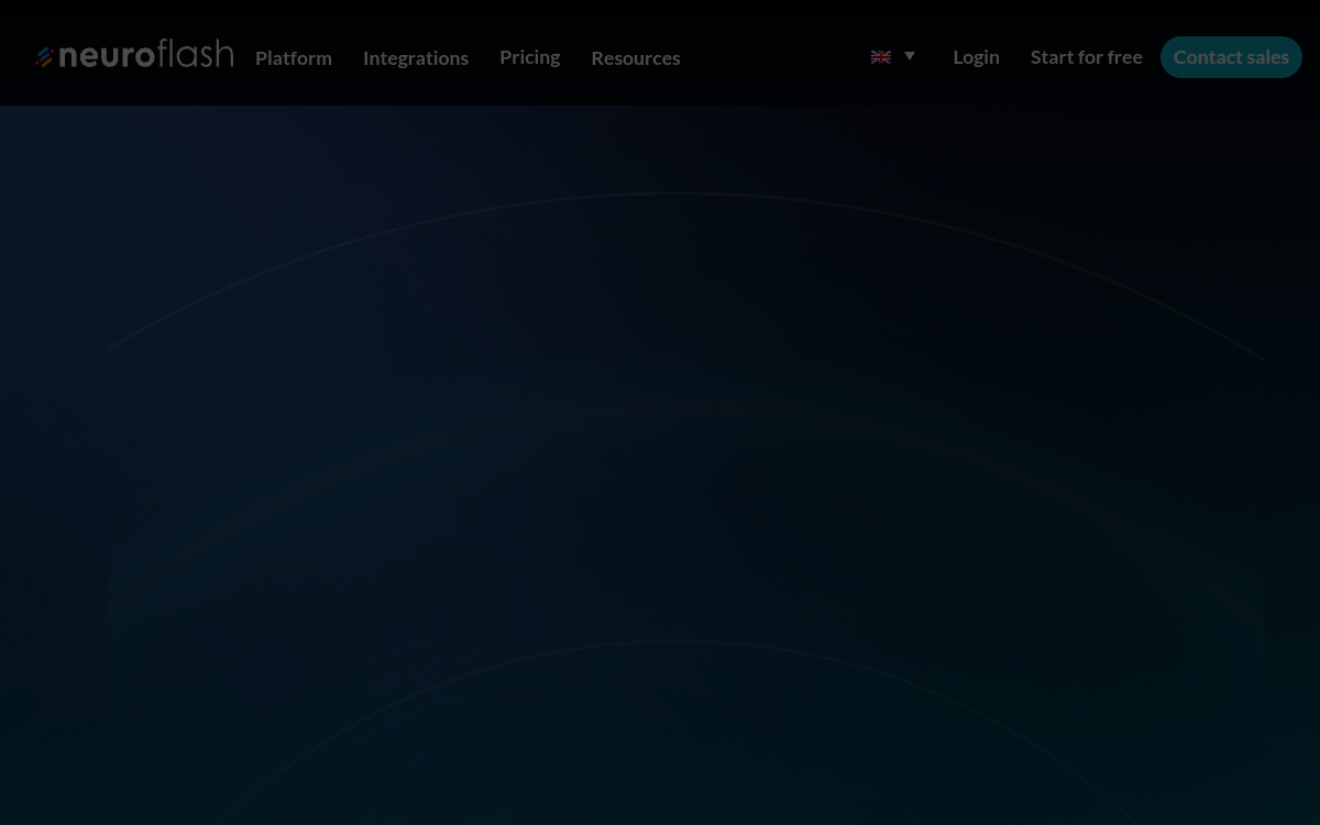 Screenshot von Neuroflash