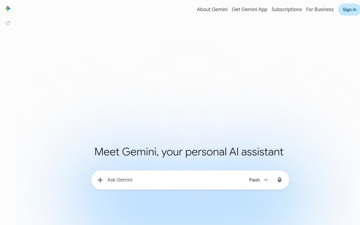 Screenshot von Gemini (Google)