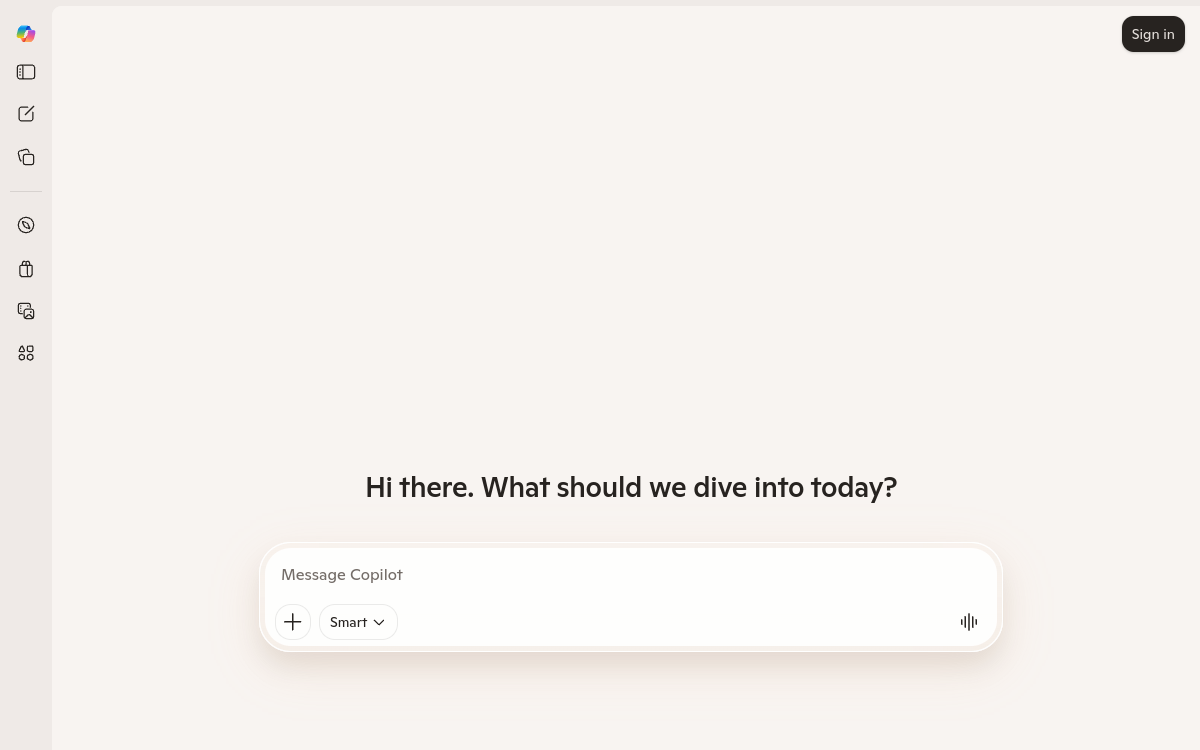 Screenshot von Microsoft Copilot