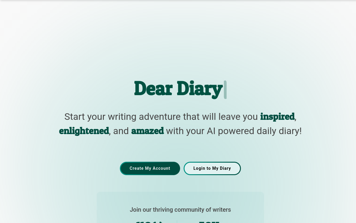 Screenshot von AI Diary