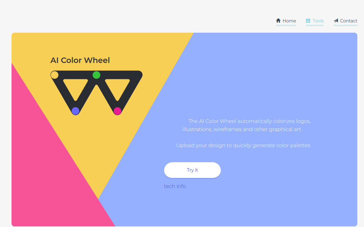 Screenshot von Brandmark AI Color Wheel