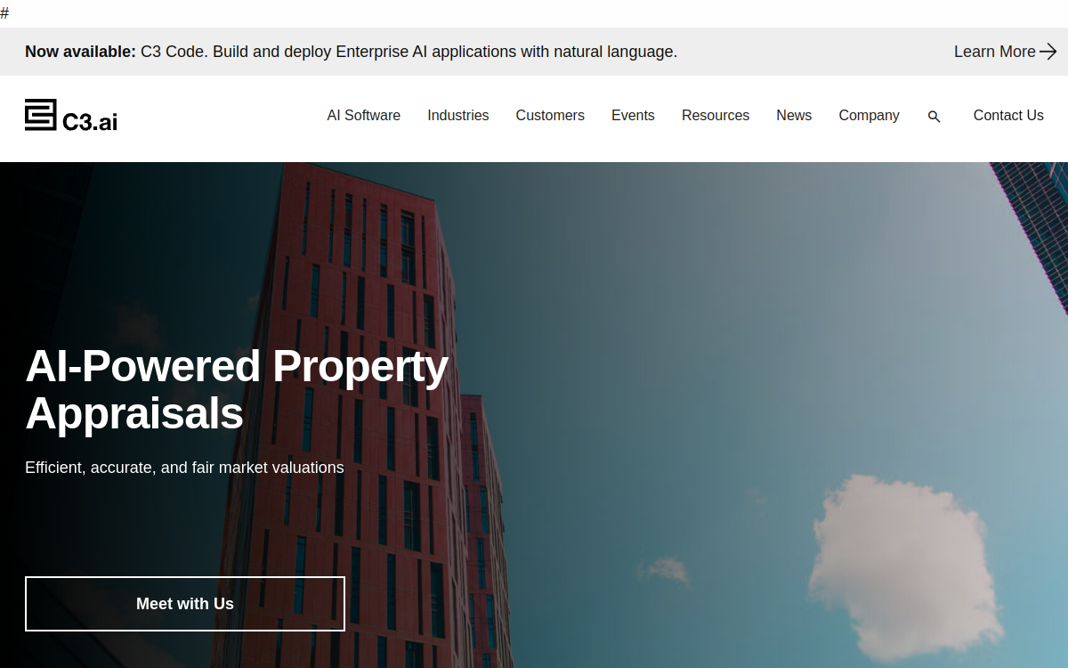 Screenshot von C3 AI Property Appraisal