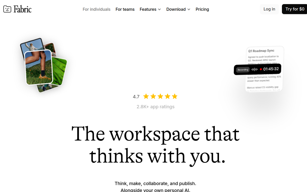 Screenshot von Fabric