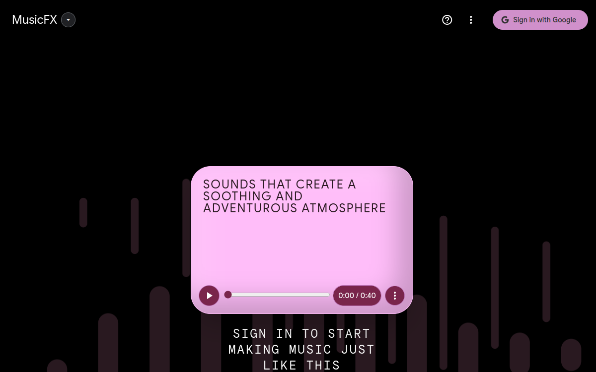 Screenshot von MusicFX