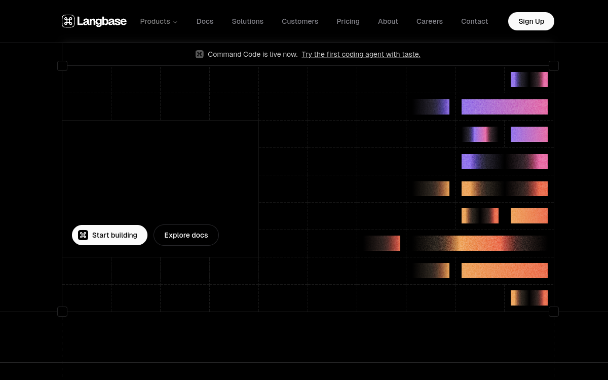 Screenshot von Langbase
