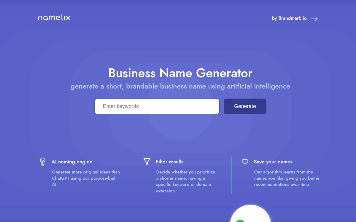 Screenshot von Namelix