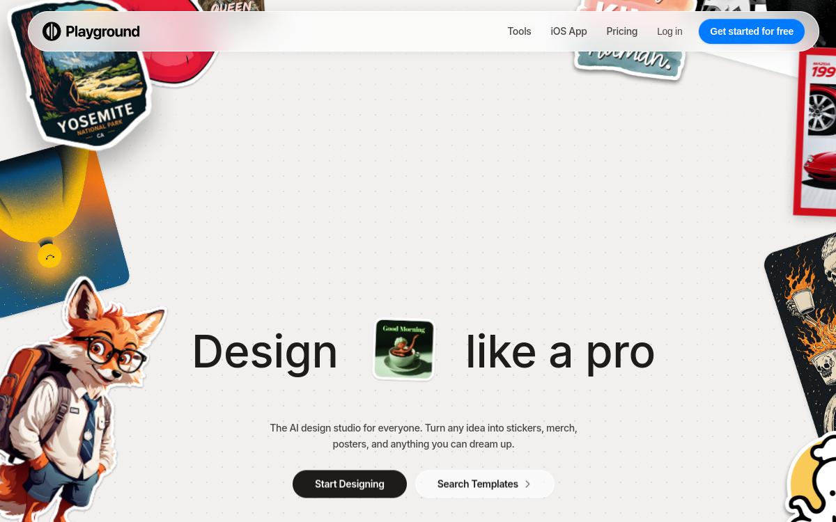 Screenshot von Playground AI