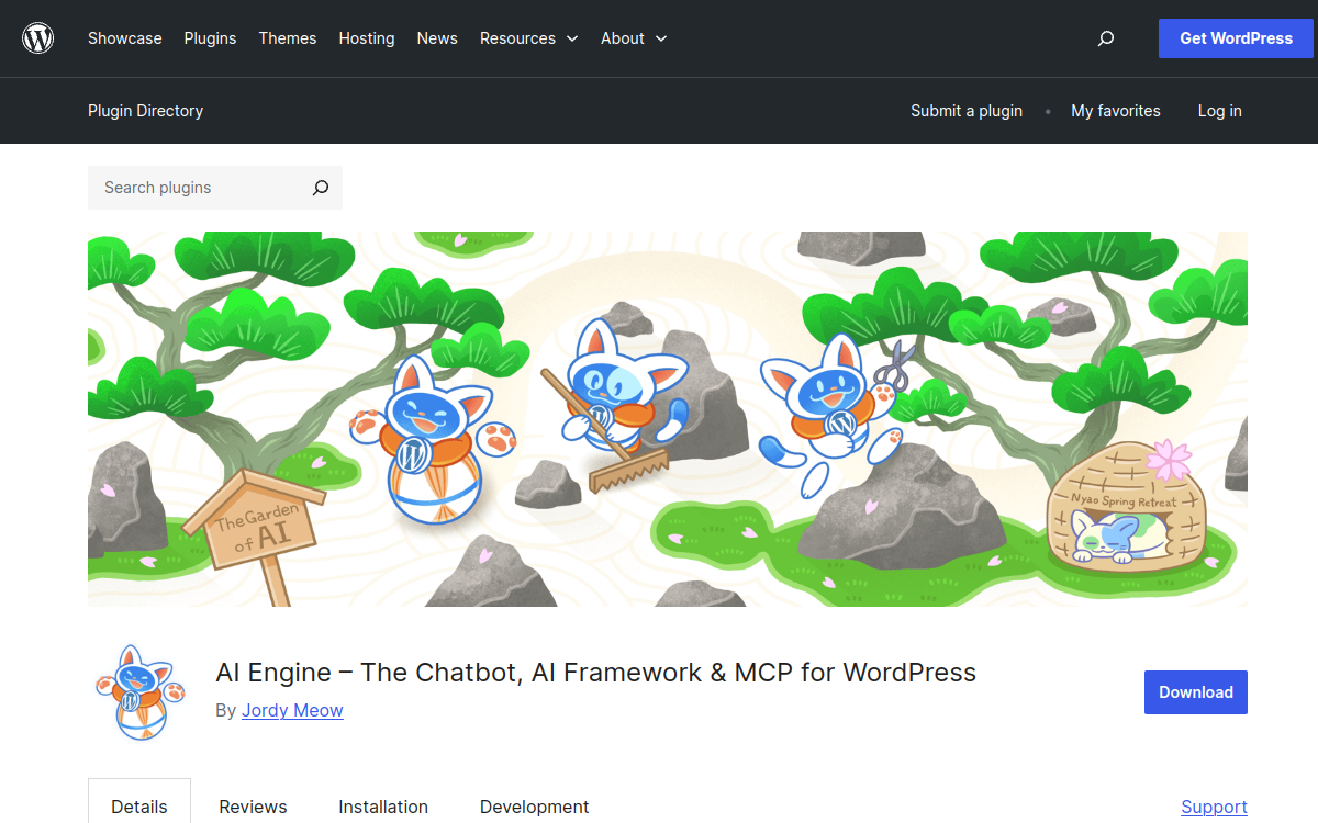 Screenshot von AI Engine for WordPress